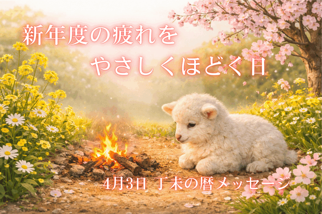 4月3日 丁未の暦メッセージ|新年度の疲れをやさしくほどく日 | 占いのことなら|ほしよみ堂